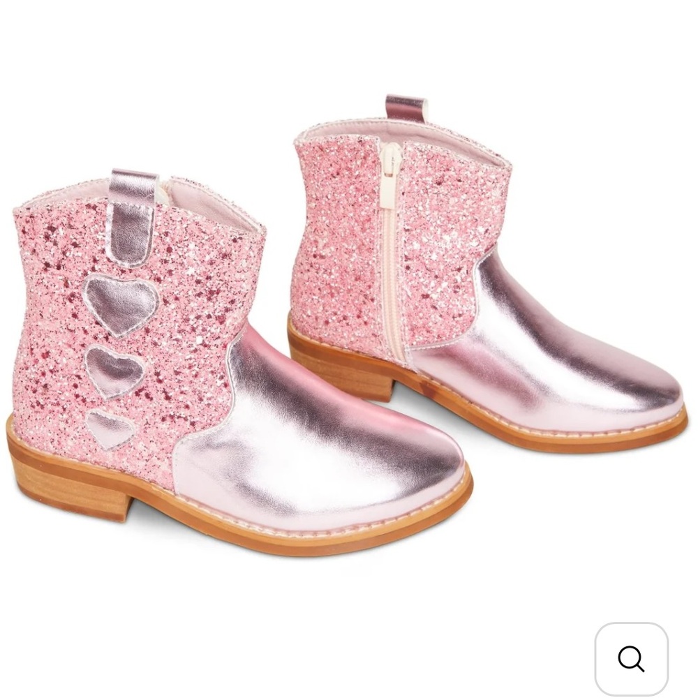 GUC Mini Dreamers Georgia Glitter Heart Boots Sz 28 (11)